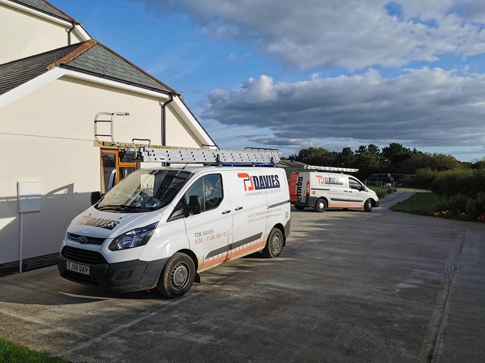 TJ Davies Vans on a job